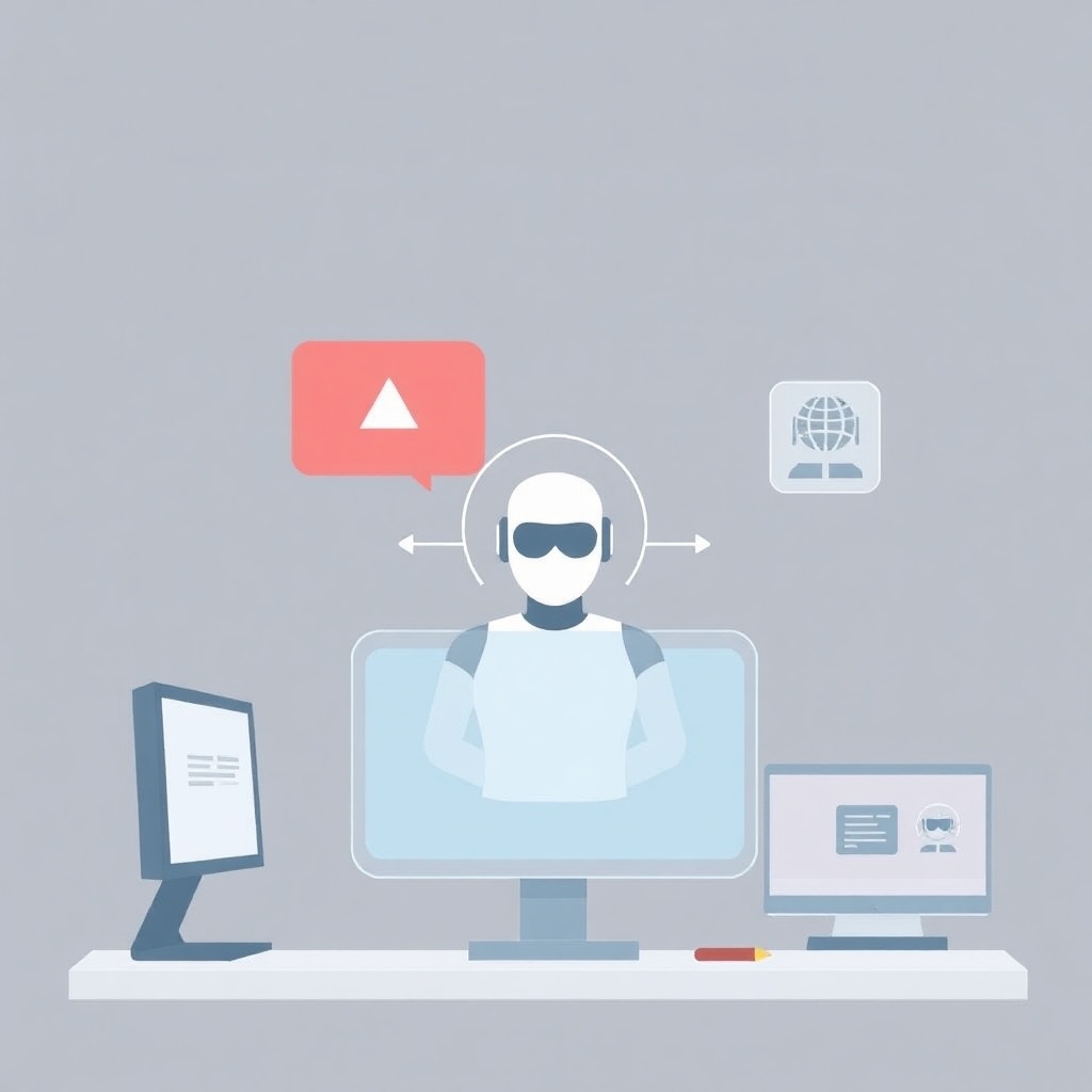 An illustration depicting the seamless deployment of an AI agent into a client's system. The image should use clear visuals to represent the smooth transition of the agent into its operational environment. The style should be both sophisticated and user-friendly.